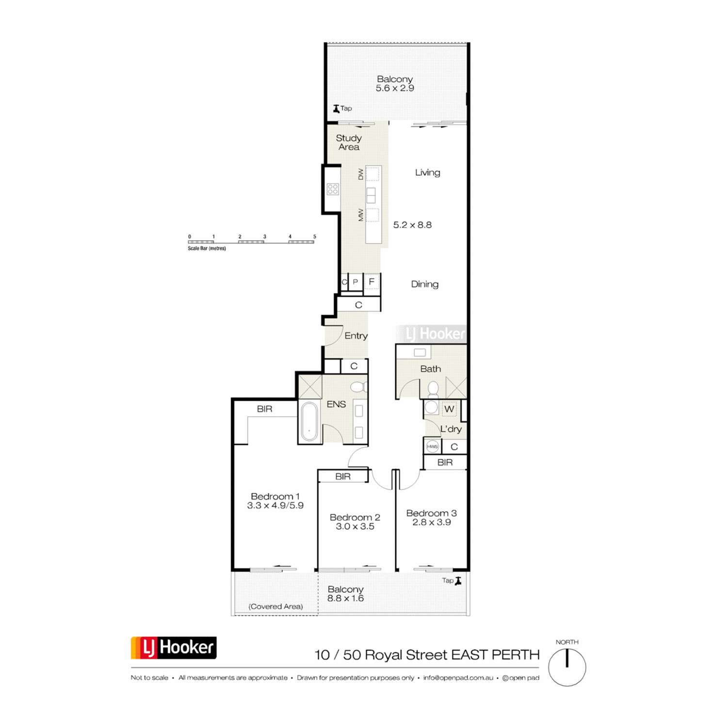 Floorplan of Homely apartment listing, 10/50 Royal Street, East Perth WA 6004