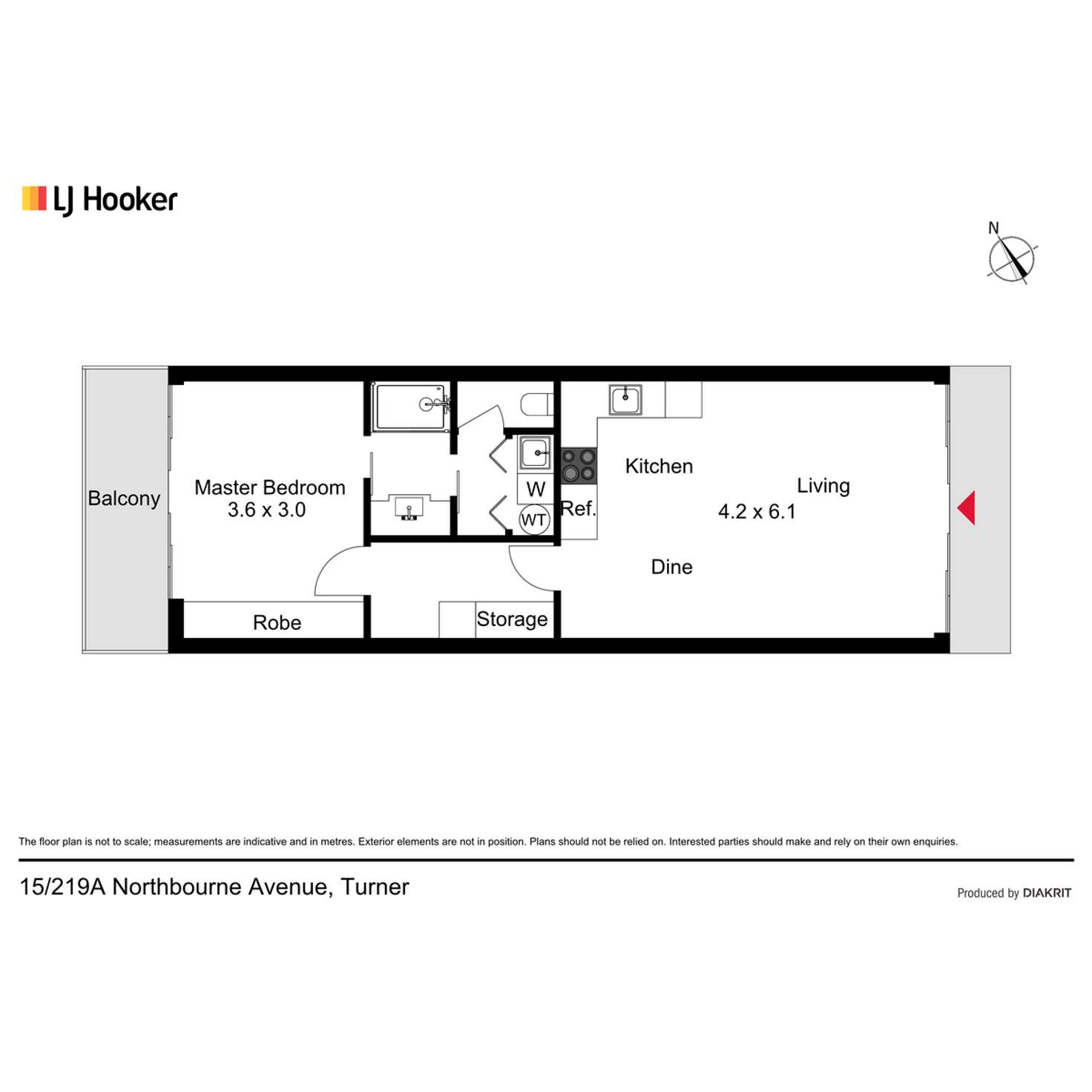 Floorplan of Homely apartment listing, 15/219A Northbourne Avenue, Turner ACT 2612