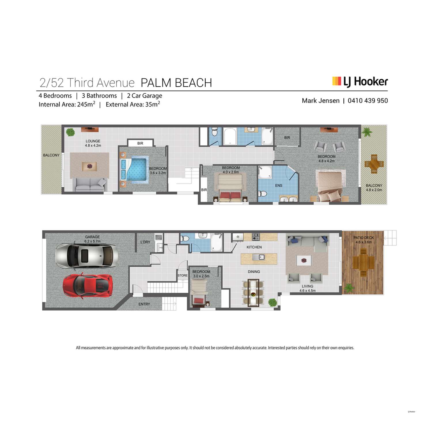 Floorplan of Homely semiDetached listing, 2/52 Third Avenue, Palm Beach QLD 4221