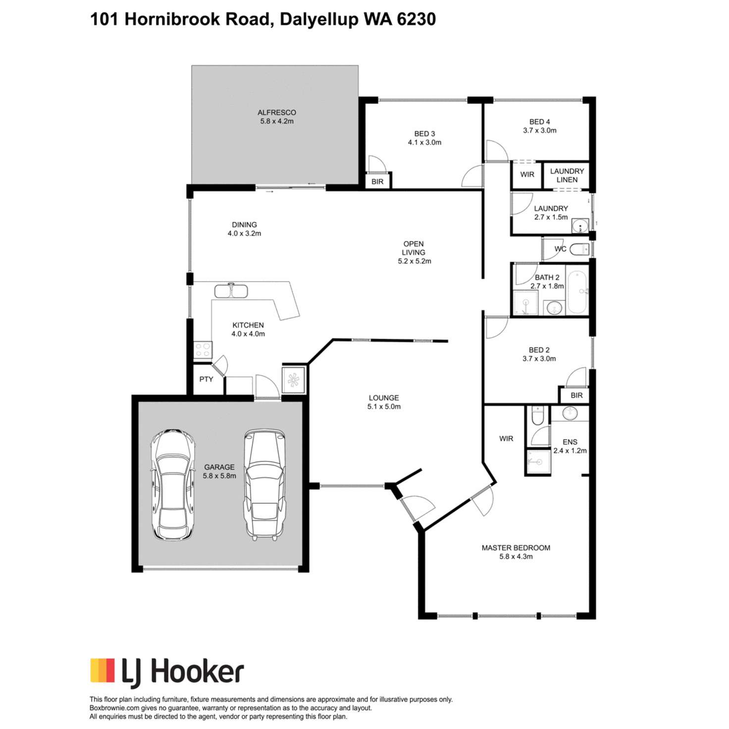 Floorplan of Homely house listing, 101 Hornibrook Road, Dalyellup WA 6230