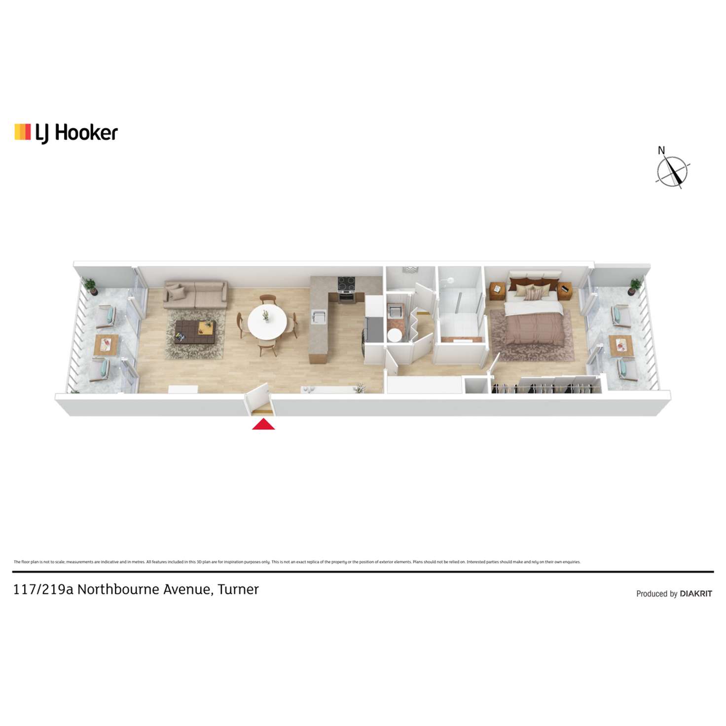 Floorplan of Homely apartment listing, 117/219a Northbourne Avenue, Turner ACT 2612