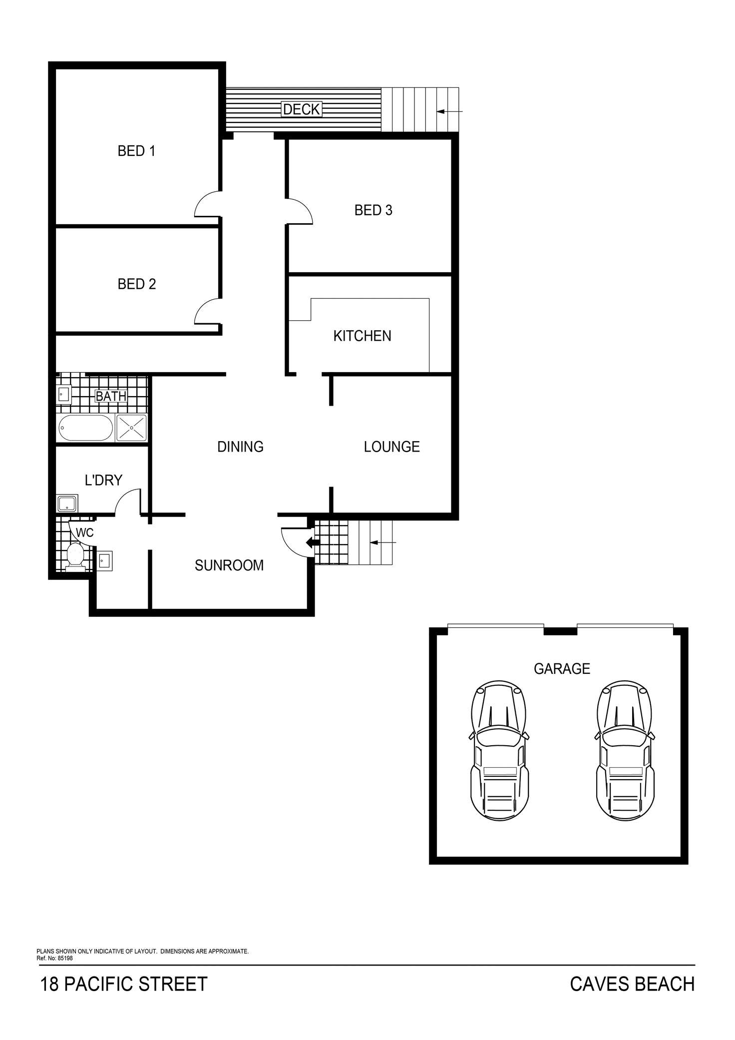 Floorplan of Homely house listing, 18 Pacific Street, Caves Beach NSW 2281