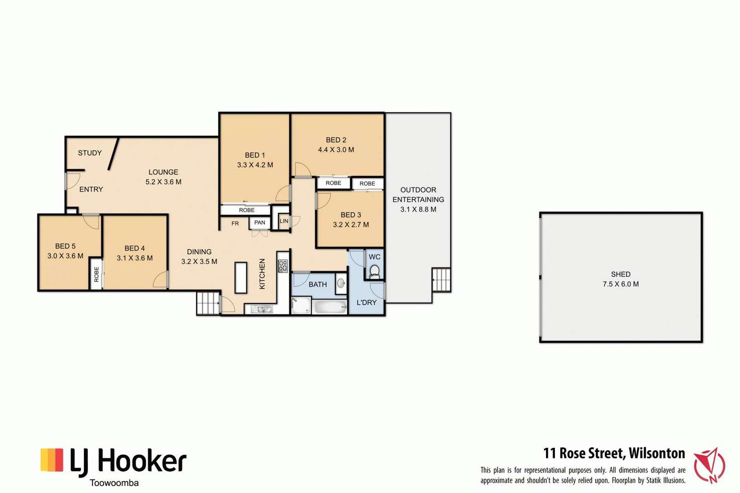 Floorplan of Homely house listing, 11 Rose Street, Wilsonton QLD 4350