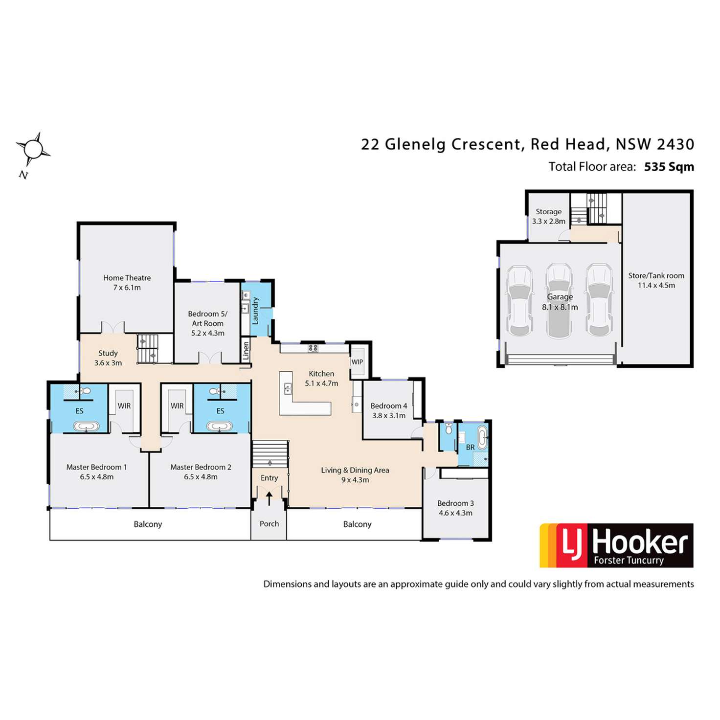 Floorplan of Homely house listing, 22 Glenelg Crescent, Red Head NSW 2430