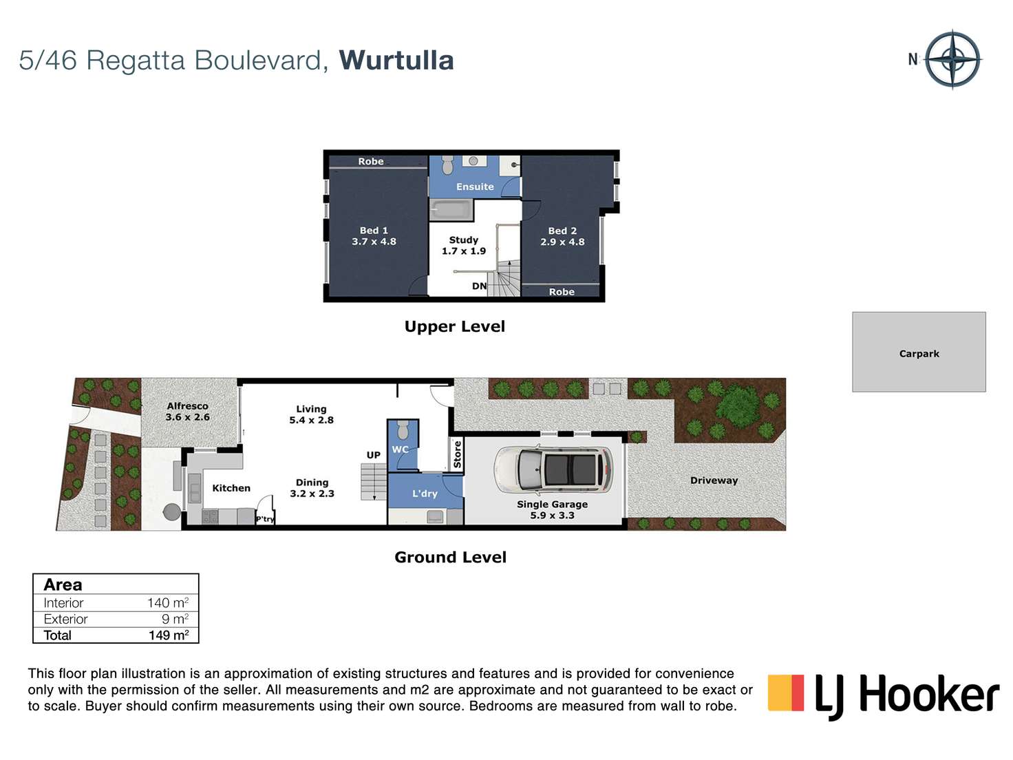 Floorplan of Homely unit listing, 5/46 Regatta Boulevard, Birtinya QLD 4575
