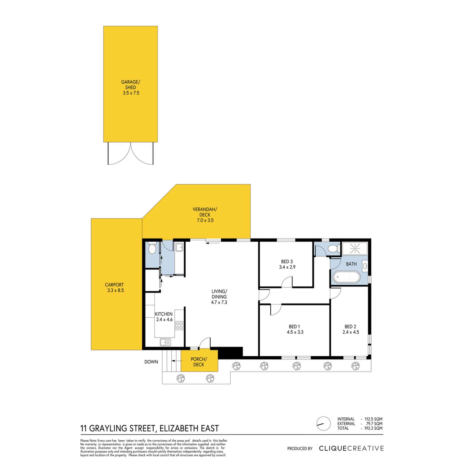 Floorplan of Homely house listing, 11 Grayling Street, Elizabeth East SA 5112