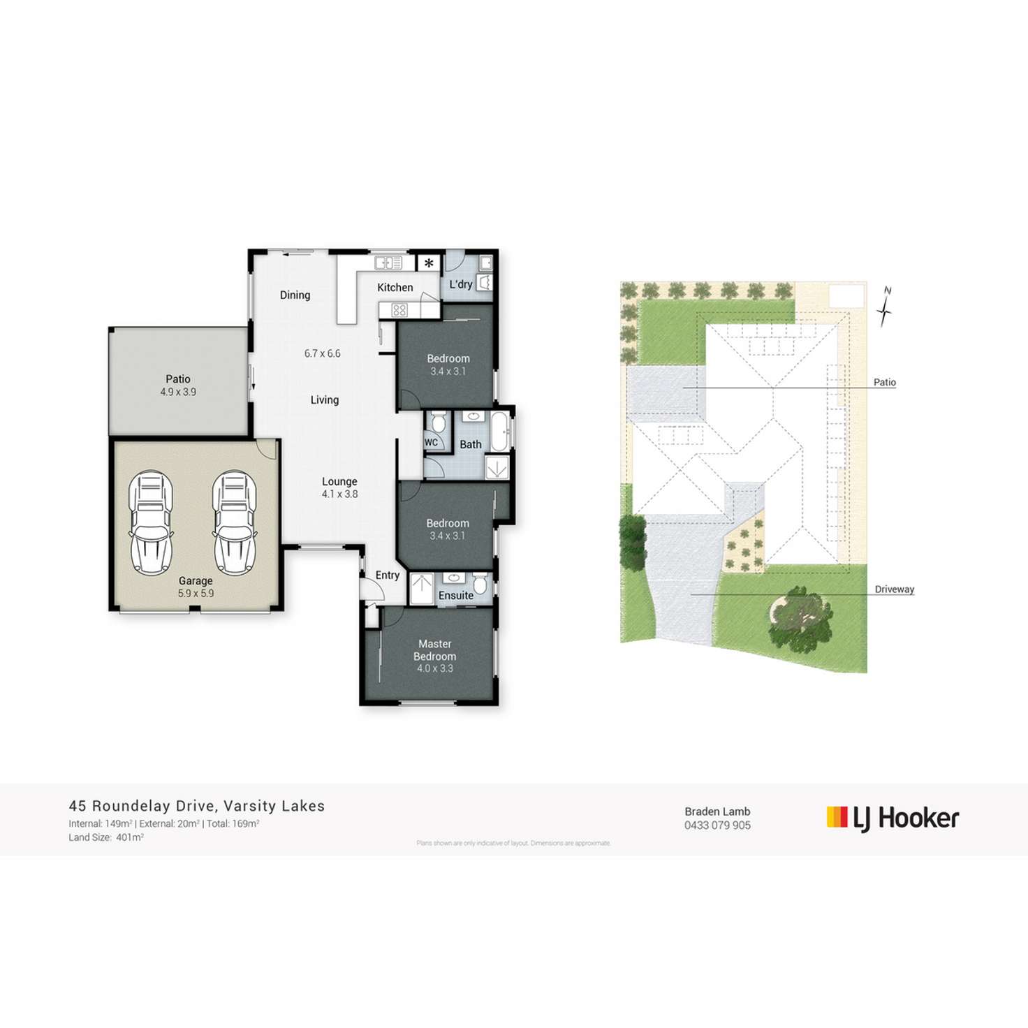 Floorplan of Homely house listing, 45 Roundelay Drive, Varsity Lakes QLD 4227