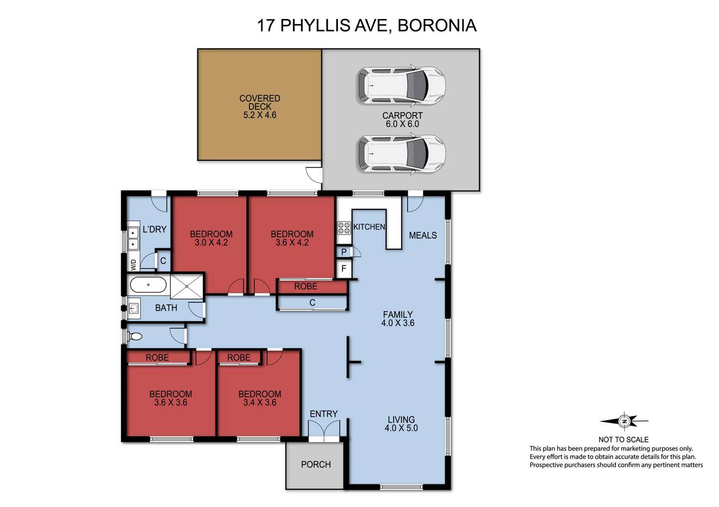 Floorplan of Homely house listing, 17 Phyllis Avenue, Boronia VIC 3155