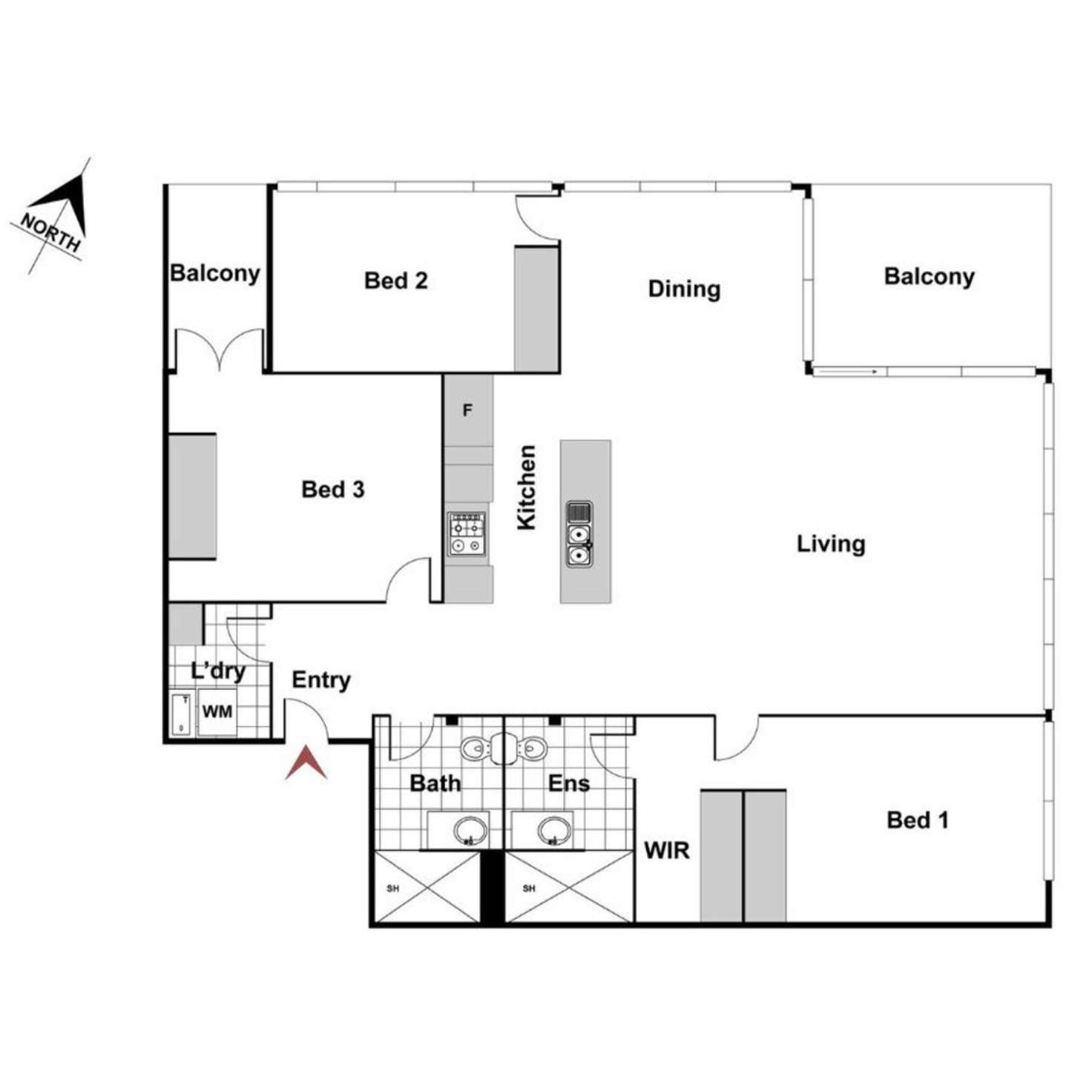 Floorplan of Homely apartment listing, 12/29 Eastlake Parade, Kingston ACT 2604
