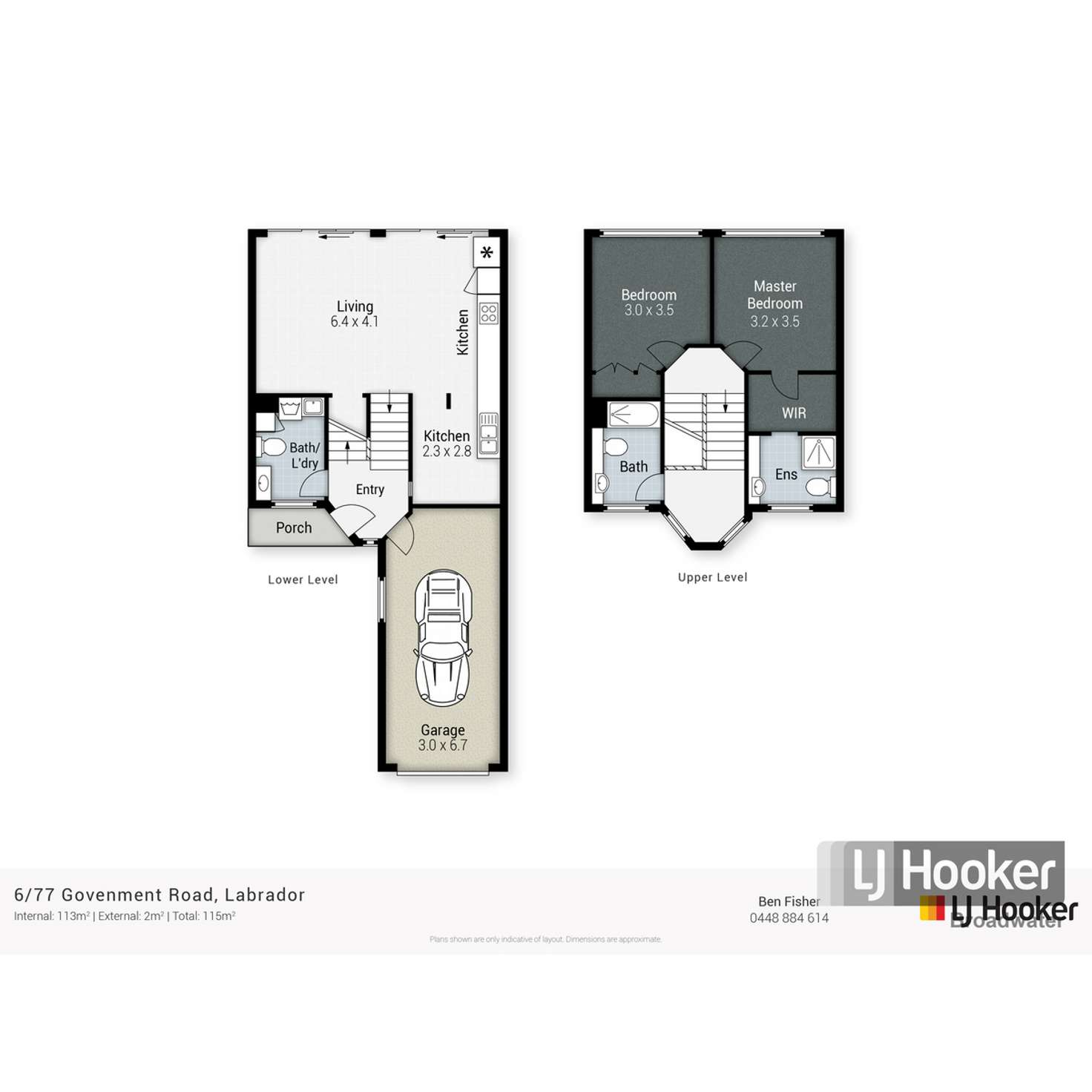 Floorplan of Homely townhouse listing, 6/77 Government Road, Labrador QLD 4215