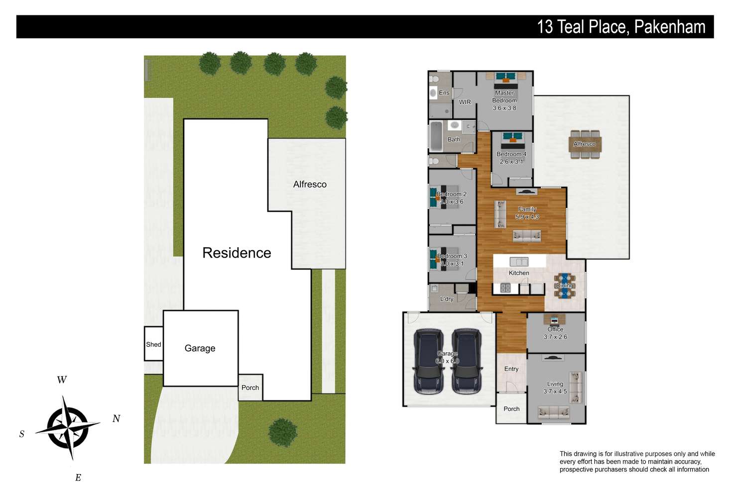 Floorplan of Homely house listing, 13 Teal Place, Pakenham VIC 3810