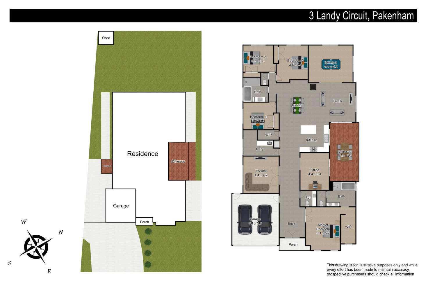 Floorplan of Homely house listing, 3 Landy Circuit, Pakenham VIC 3810