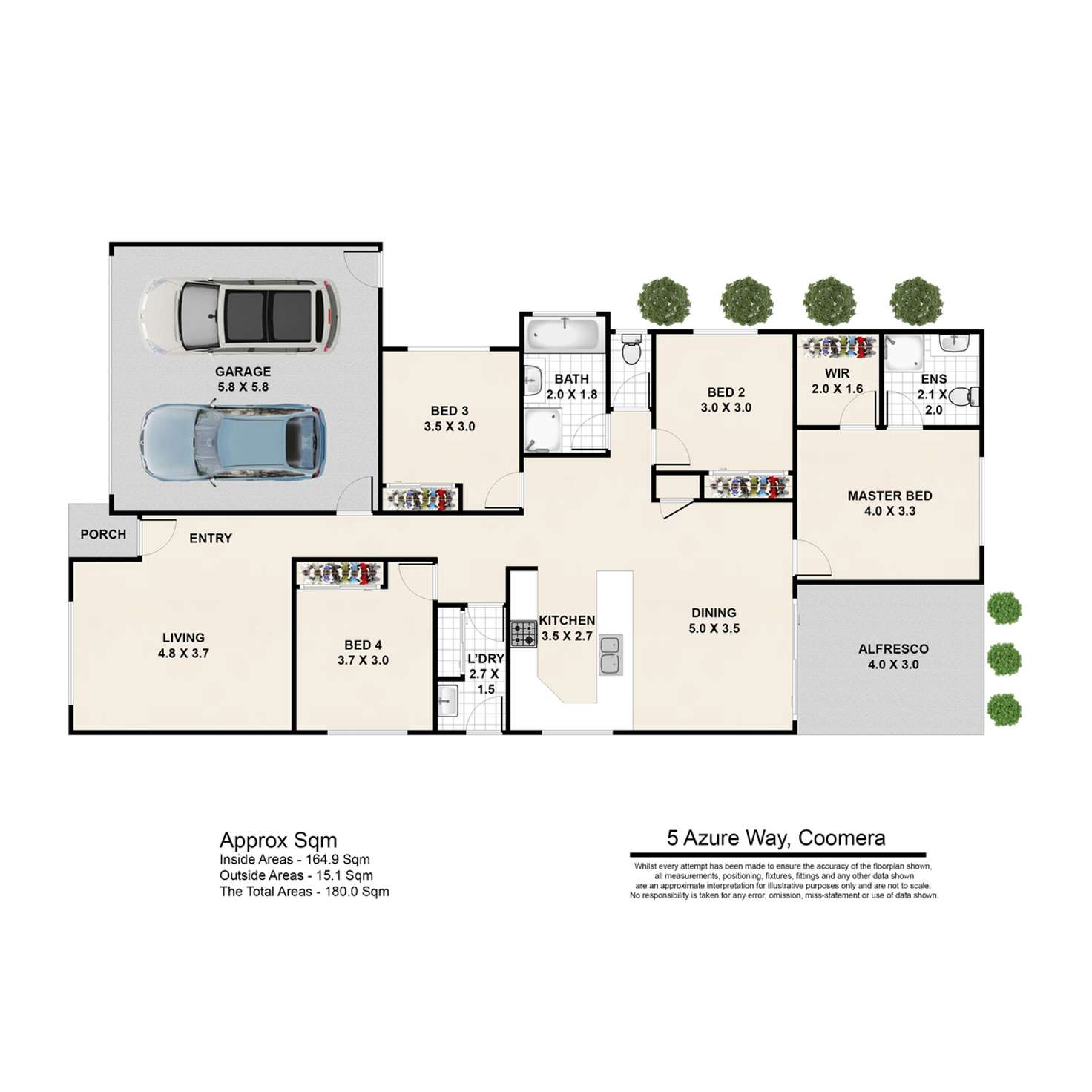 Floorplan of Homely house listing, 5 Azure Way, Coomera QLD 4209