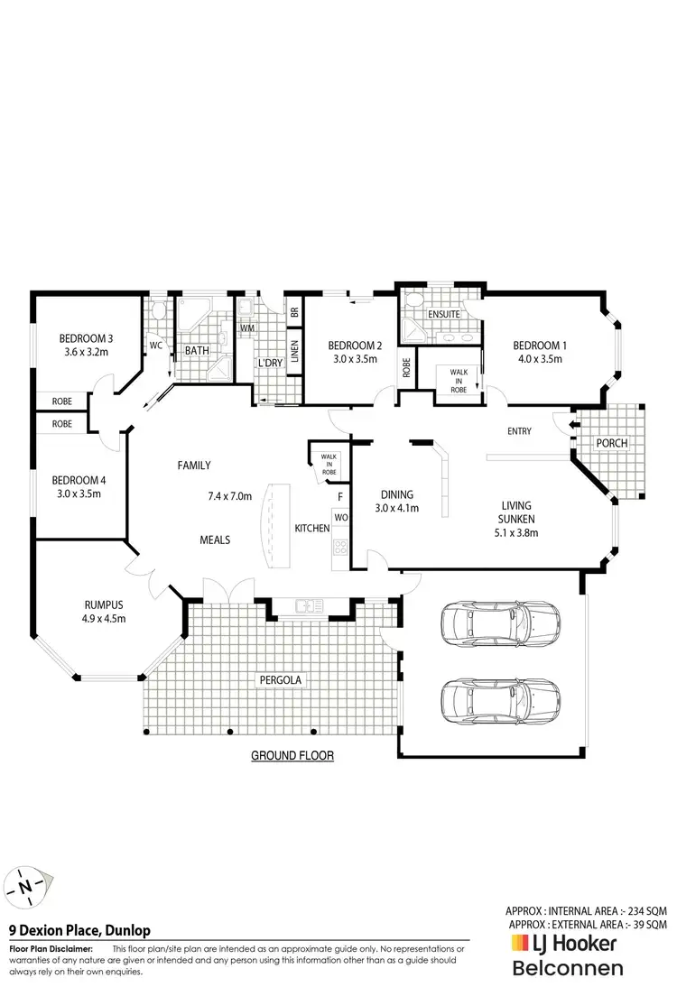 Floorplan of Homely house listing, 9 Dexion Place, Dunlop ACT 2615