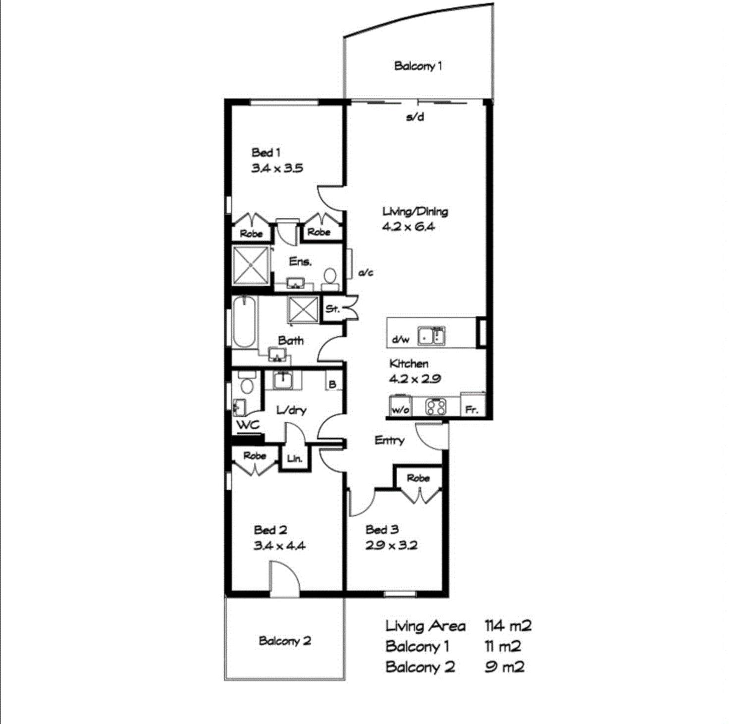 Floorplan of Homely apartment listing, Apartment 21/2 Solway Crescent, Encounter Bay SA 5211