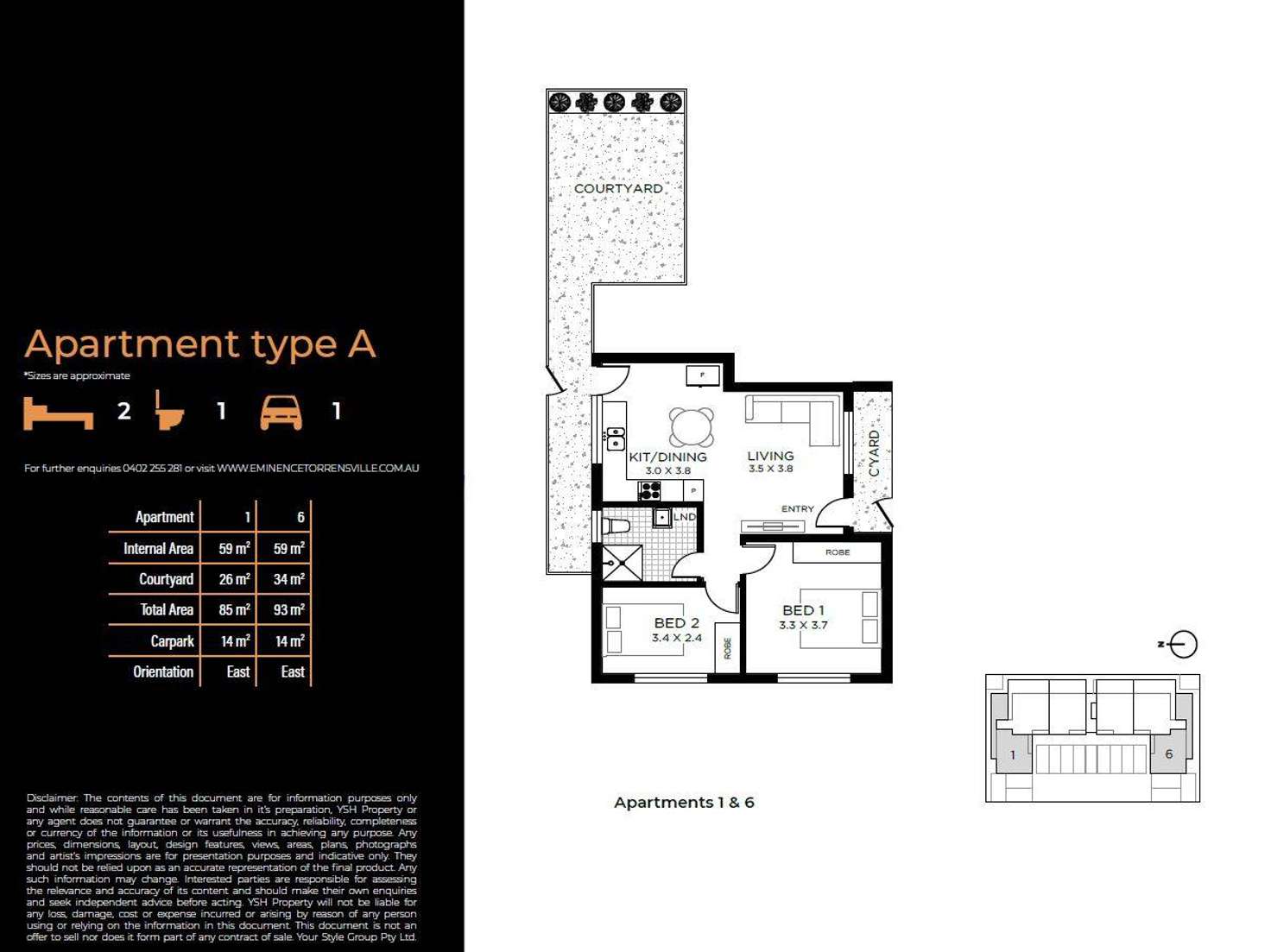 Floorplan of Homely apartment listing, 1/1a Stephens Avenue, Torrensville SA 5031