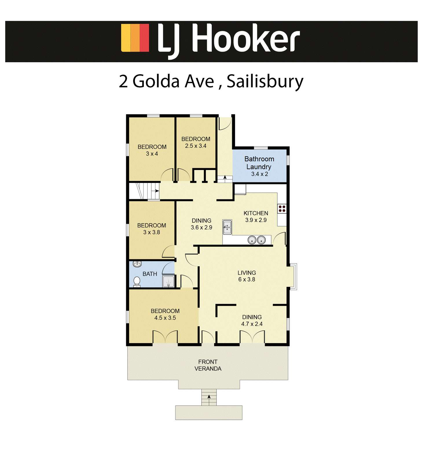 Floorplan of Homely house listing, 2 Golda Avenue, Salisbury QLD 4107