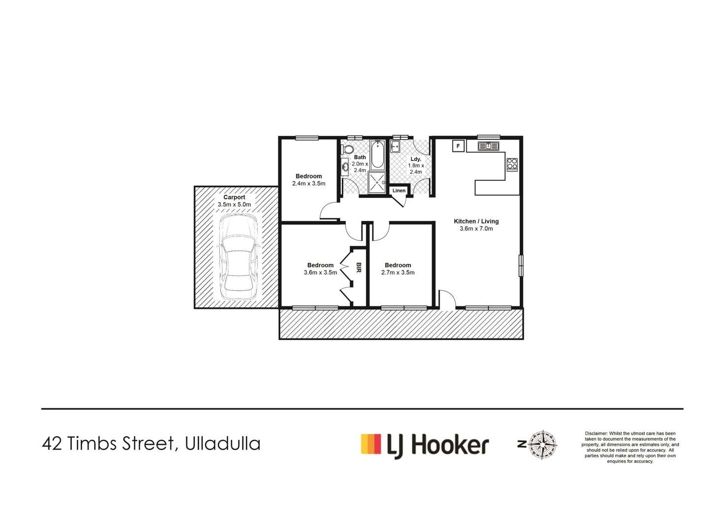 Floorplan of Homely house listing, 42 Timbs Street, Ulladulla NSW 2539