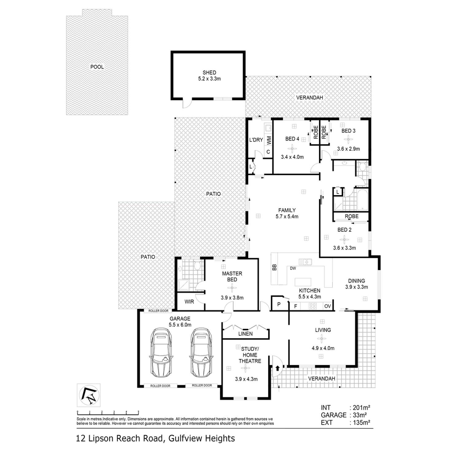 Floorplan of Homely house listing, 12 Lipson Reach Road, Gulfview Heights SA 5096