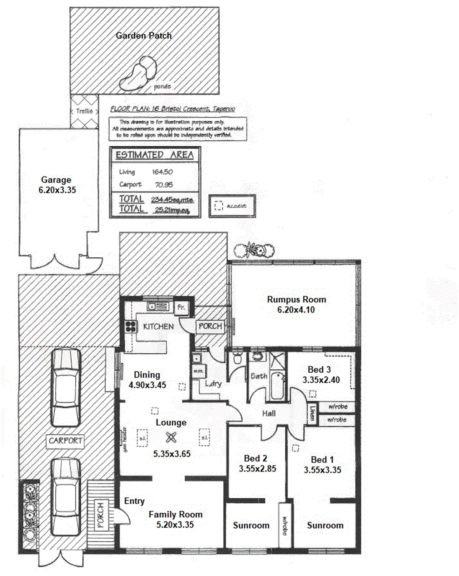 Floorplan of Homely house listing, 16 Bristol Crescent, Taperoo SA 5017