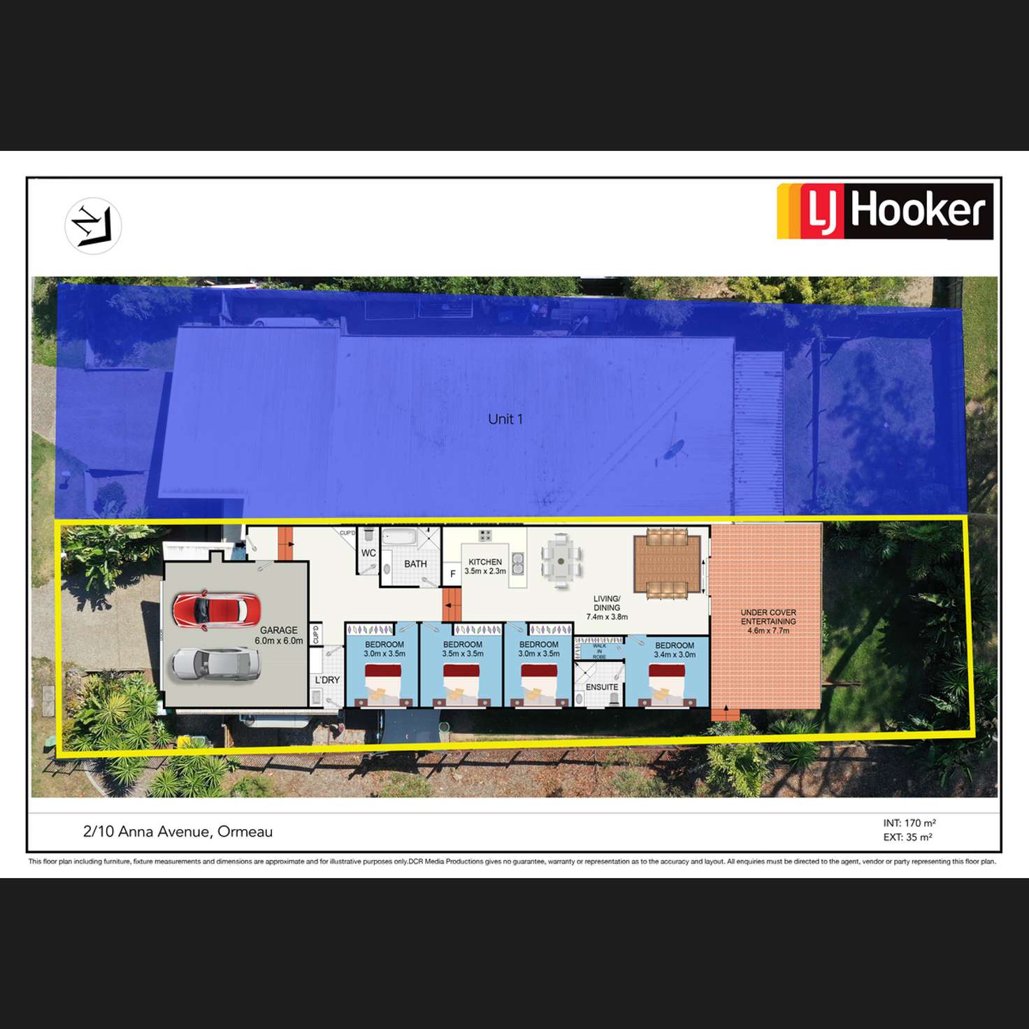 Floorplan of Homely semiDetached listing, 2/10 Anna Avenue, Ormeau QLD 4208