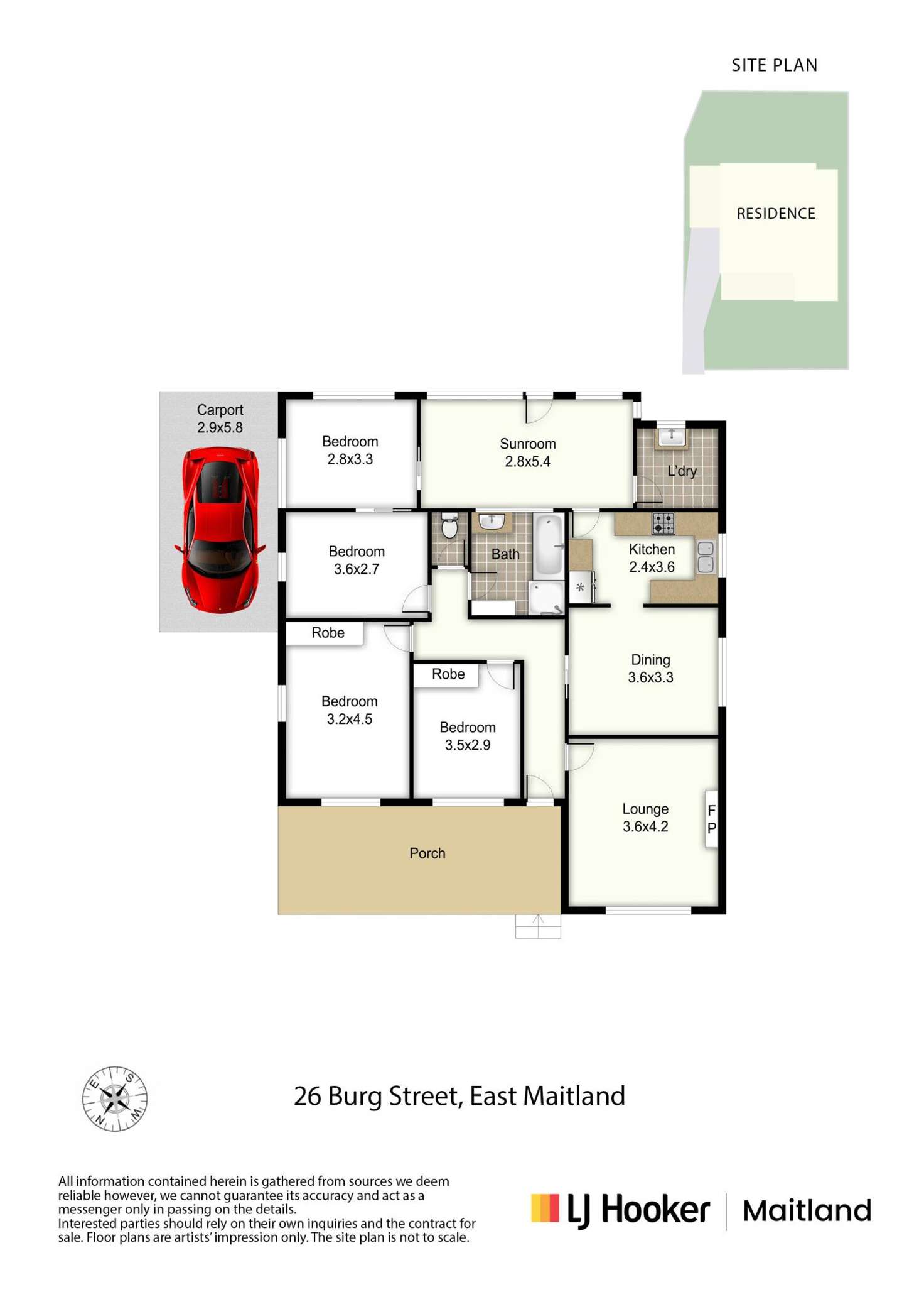 Floorplan of Homely house listing, 26 Burg Street, East Maitland NSW 2323