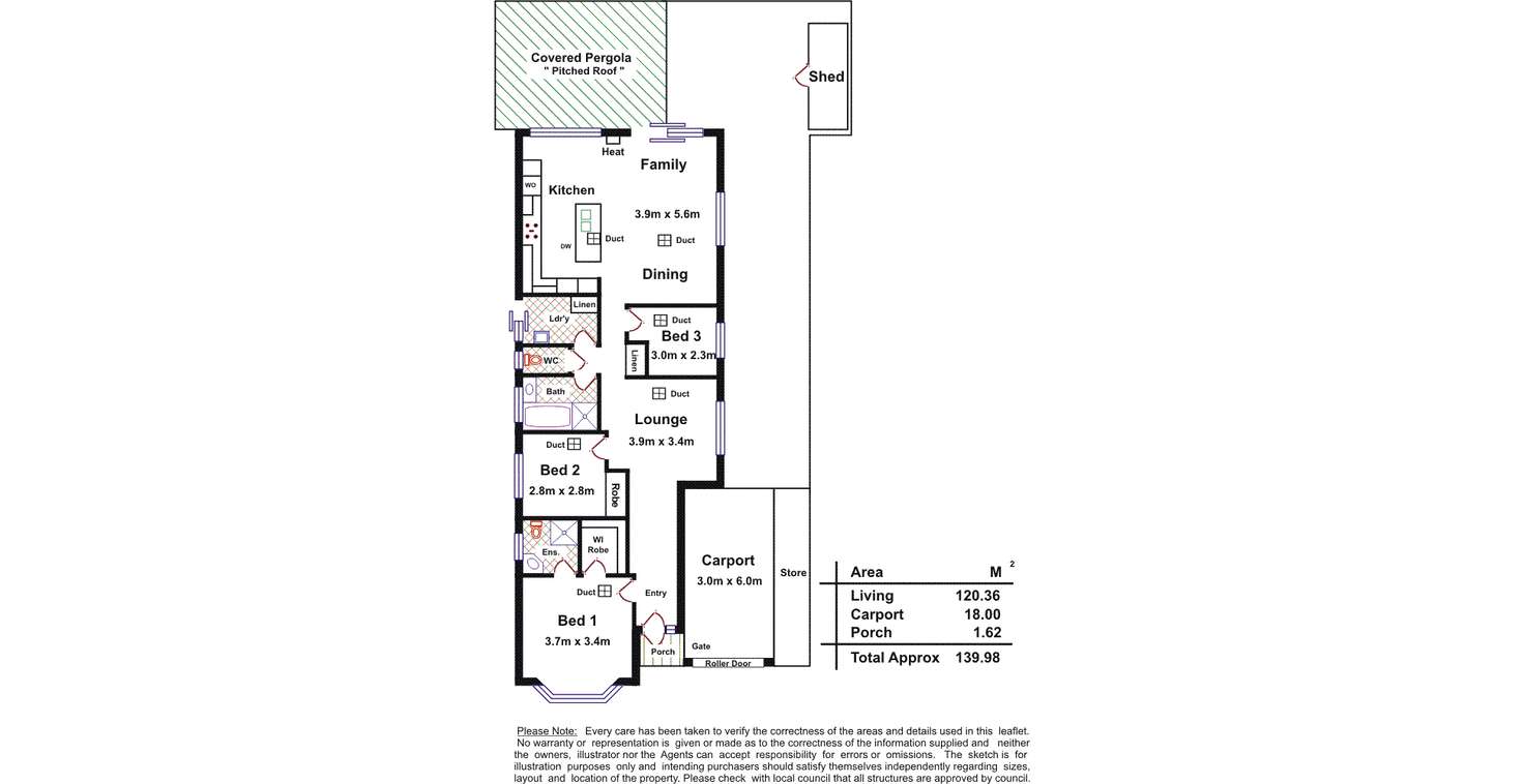 Floorplan of Homely house listing, 7 Vincent Street, Hendon SA 5014