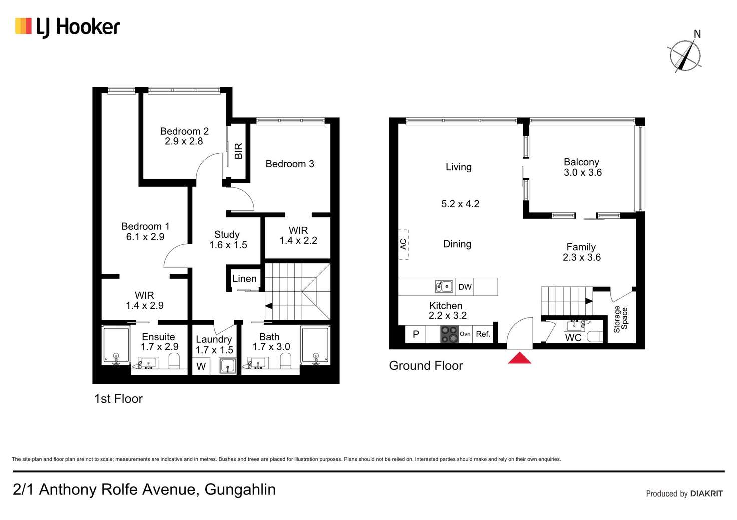 Floorplan of Homely unit listing, 2/1 Anthony Rolfe Avenue, Gungahlin ACT 2912