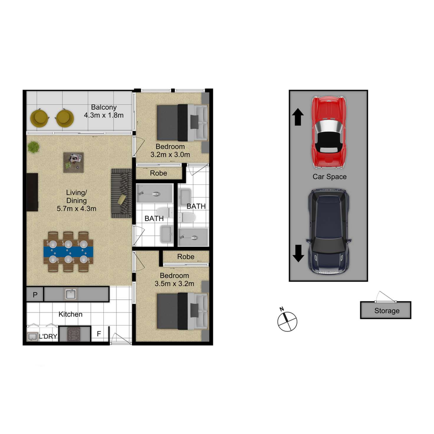 Floorplan of Homely apartment listing, 81/44 Macquarie Street, Barton ACT 2600