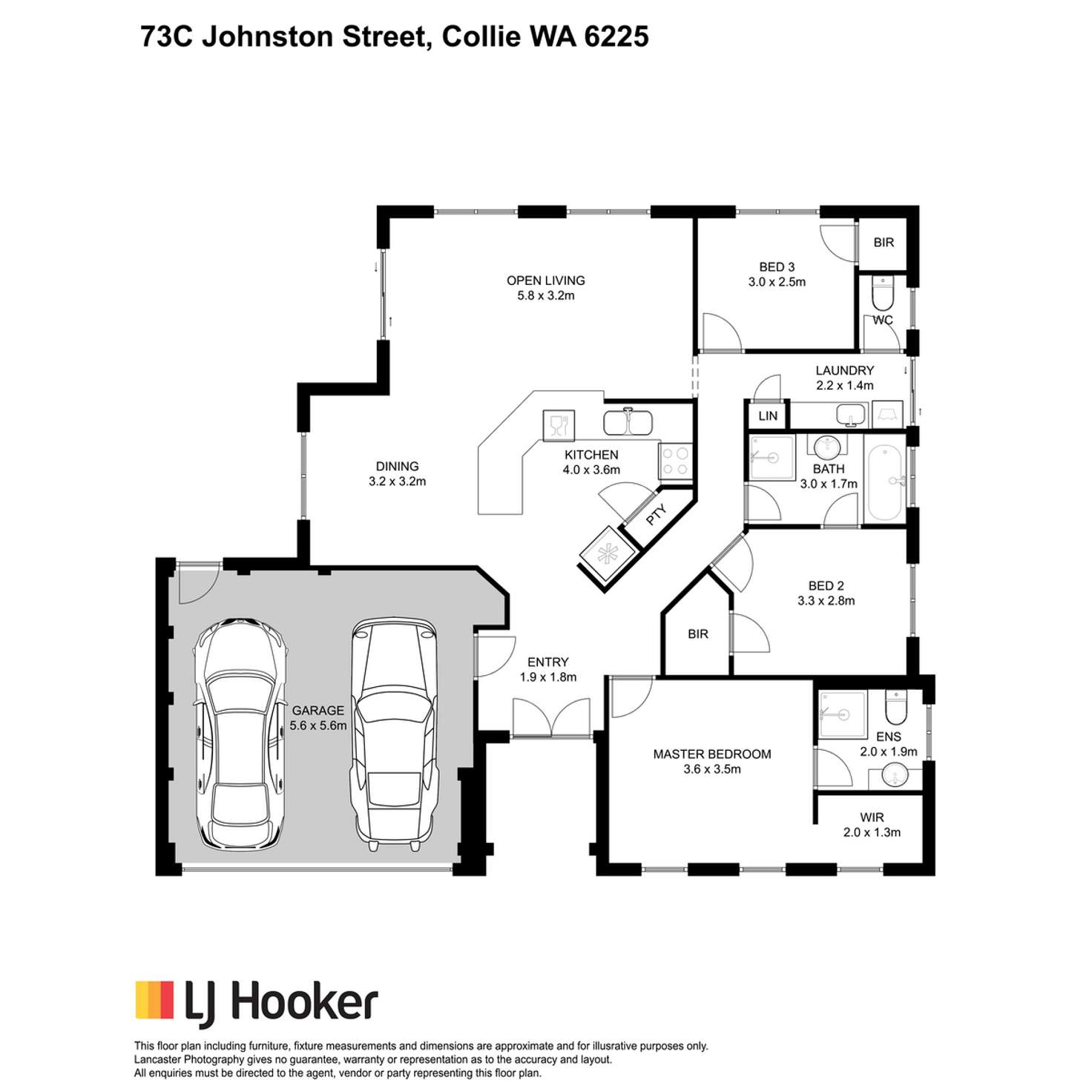 Floorplan of Homely unit listing, 73C Johnston Street, Collie WA 6225