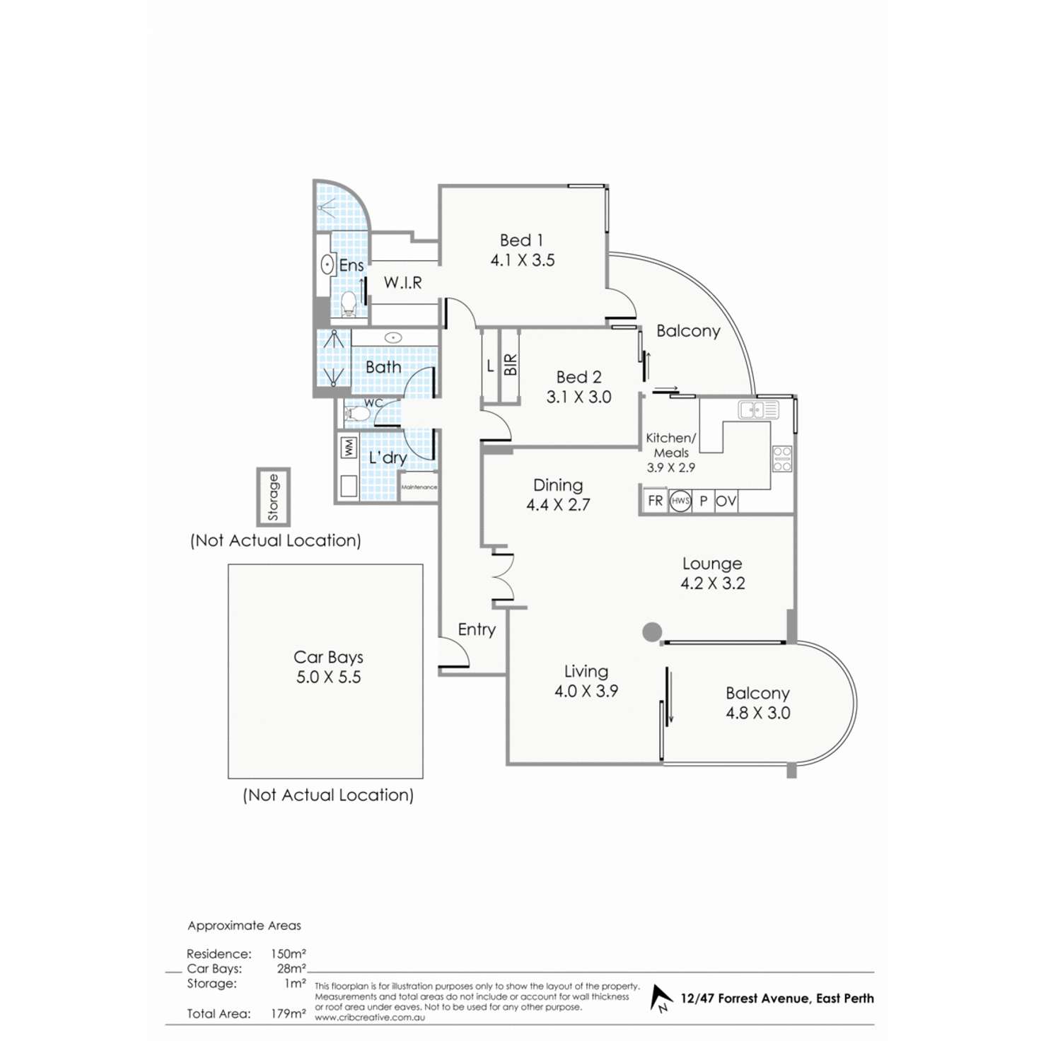 Floorplan of Homely apartment listing, 12/47 Forrest Avenue, East Perth WA 6004