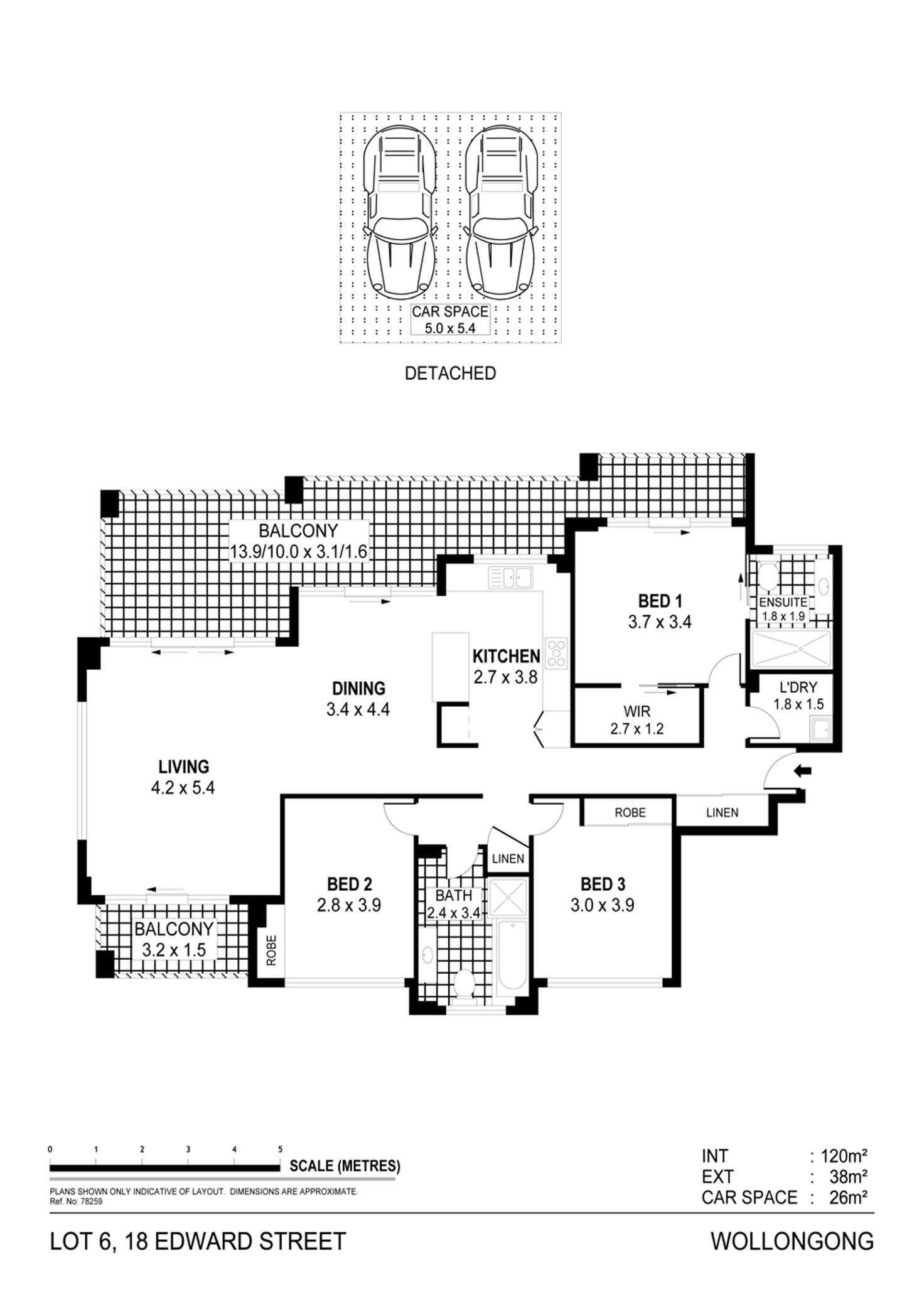 Floorplan of Homely apartment listing, 5/18 Edward Street, Wollongong NSW 2500
