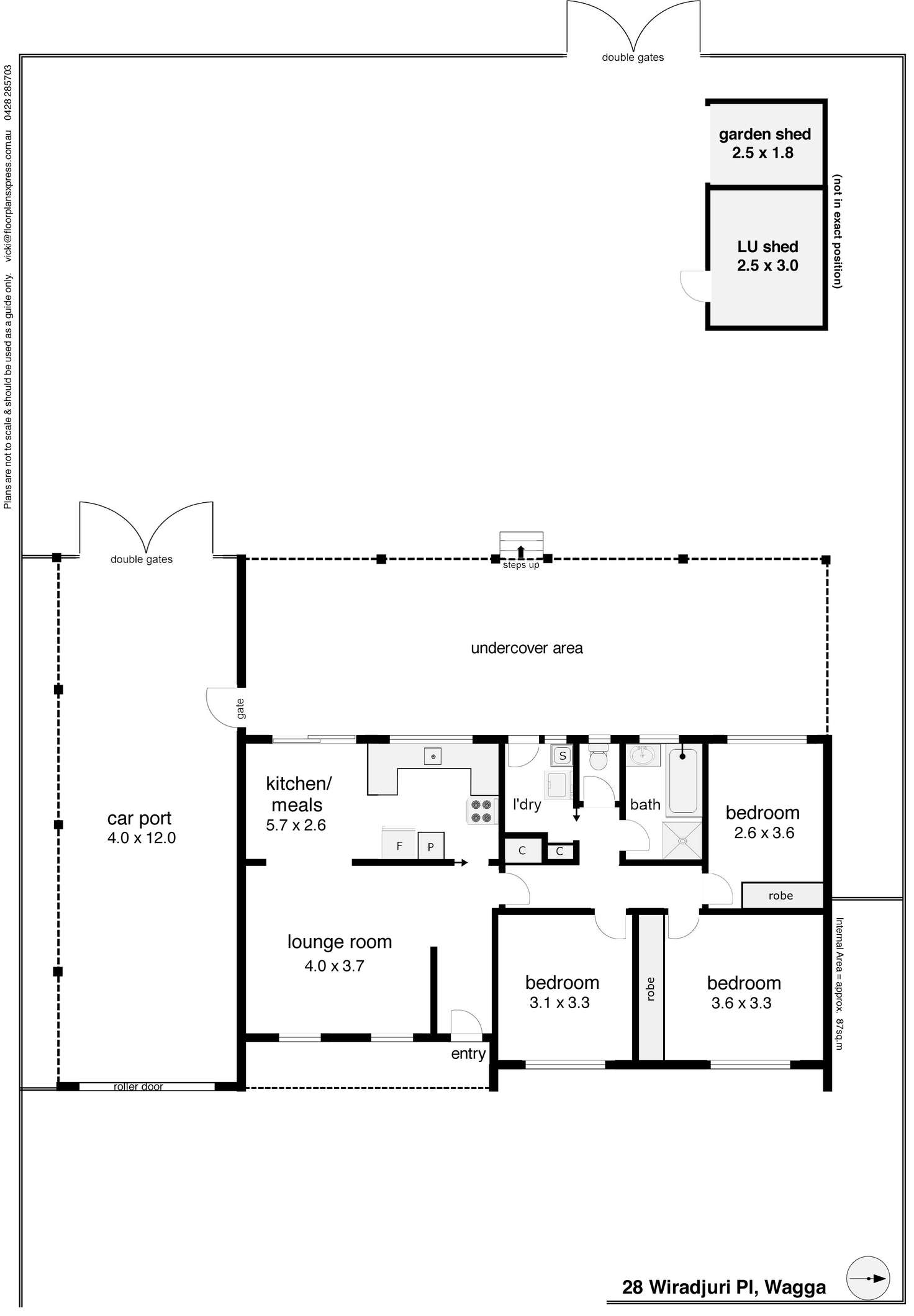 Floorplan of Homely house listing, 28 Wiradjuri Crescent, Wagga Wagga NSW 2650