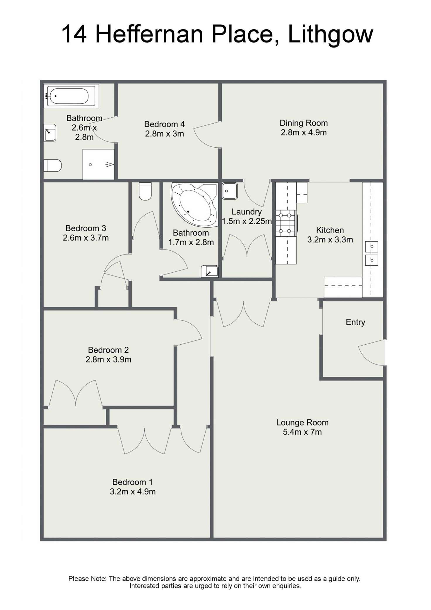 Floorplan of Homely house listing, 14 Heffernan Place, Lithgow NSW 2790