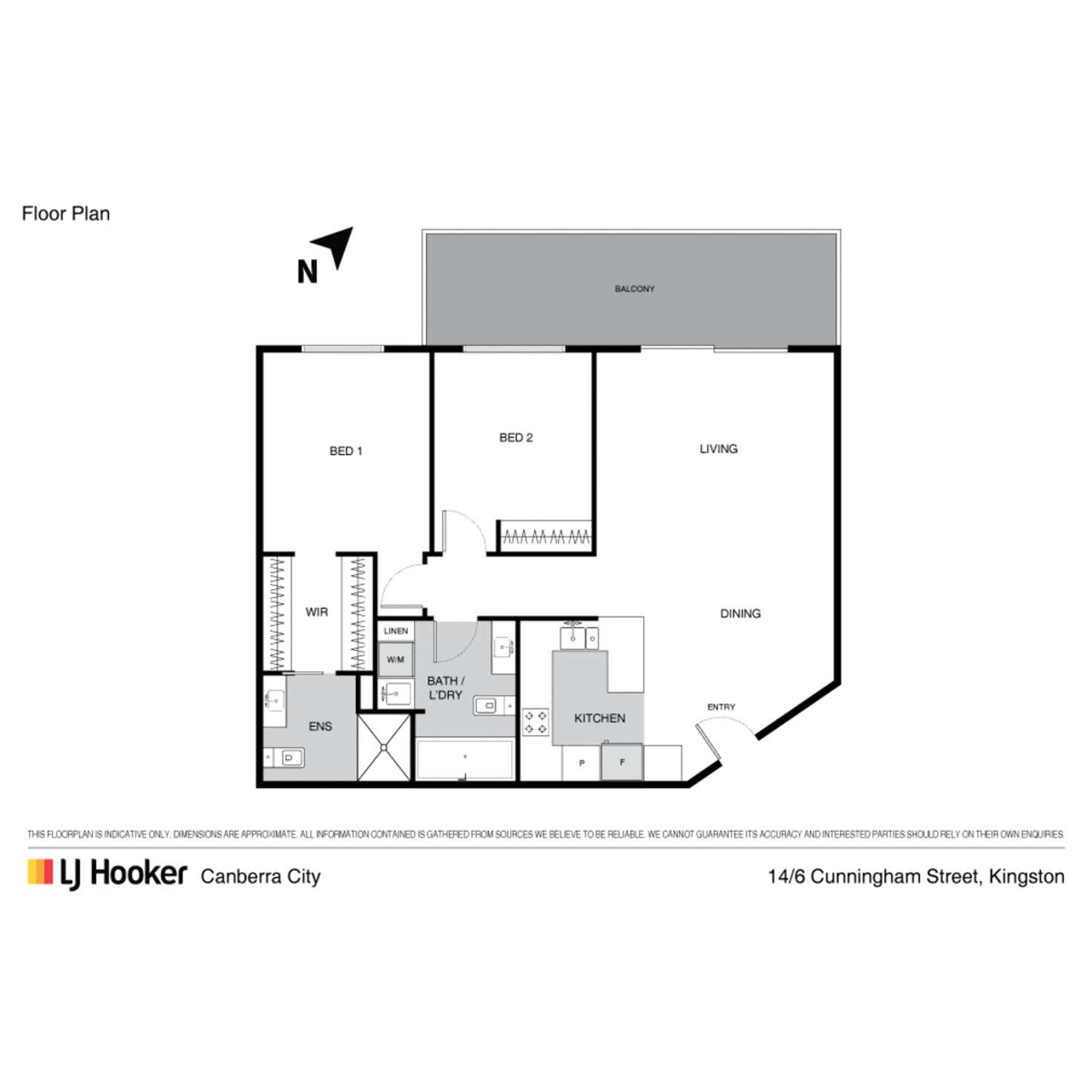 Floorplan of Homely apartment listing, 14/6 Cunningham Street, Griffith ACT 2603
