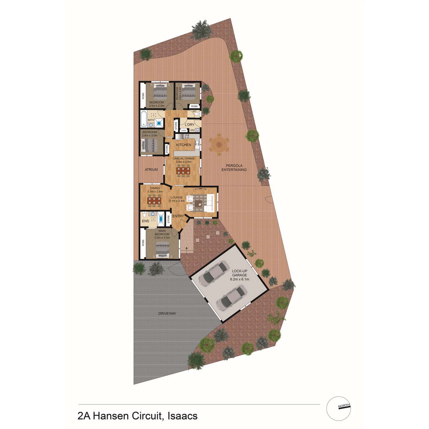 Floorplan of Homely house listing, 2A Hansen Circuit, Isaacs ACT 2607