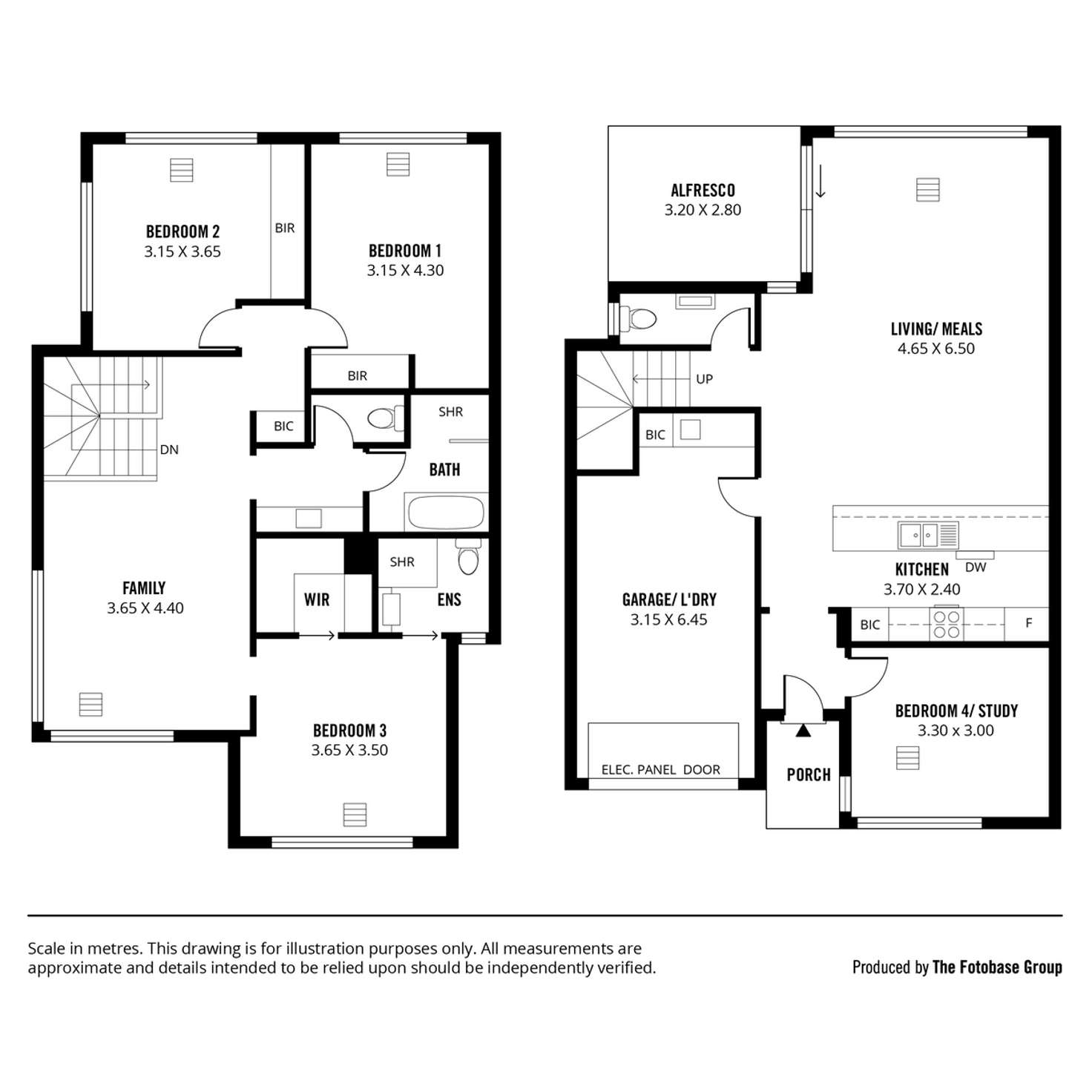 Floorplan of Homely townhouse listing, 1/525 Tapleys Hill Road, Fulham Gardens SA 5024