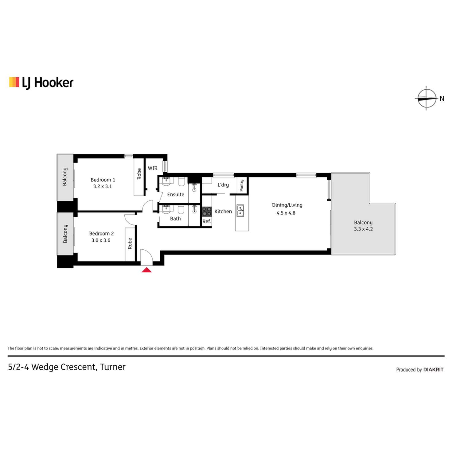 Floorplan of Homely unit listing, 5/2 - 4 Wedge Crescent, Turner ACT 2612
