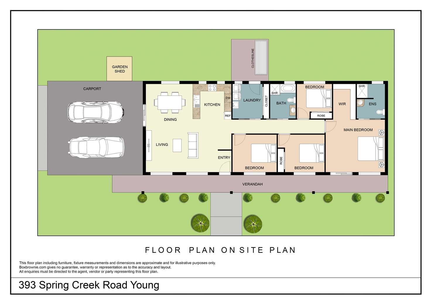 Floorplan of Homely house listing, 393 Spring Creek Road, Young NSW 2594