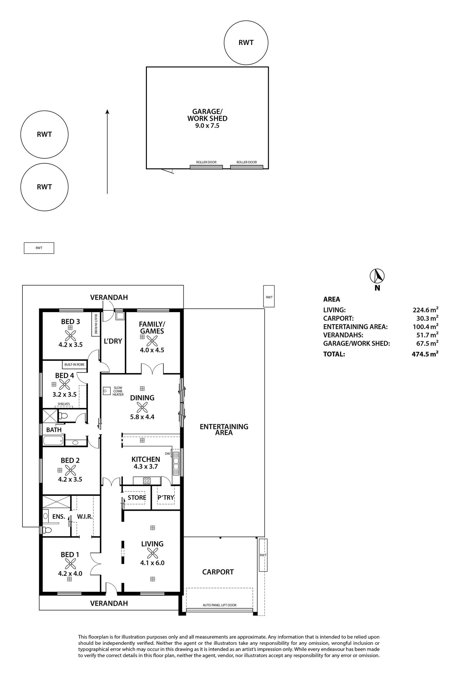 Floorplan of Homely house listing, 17 Bigmore Road, Northern Heights SA 5253