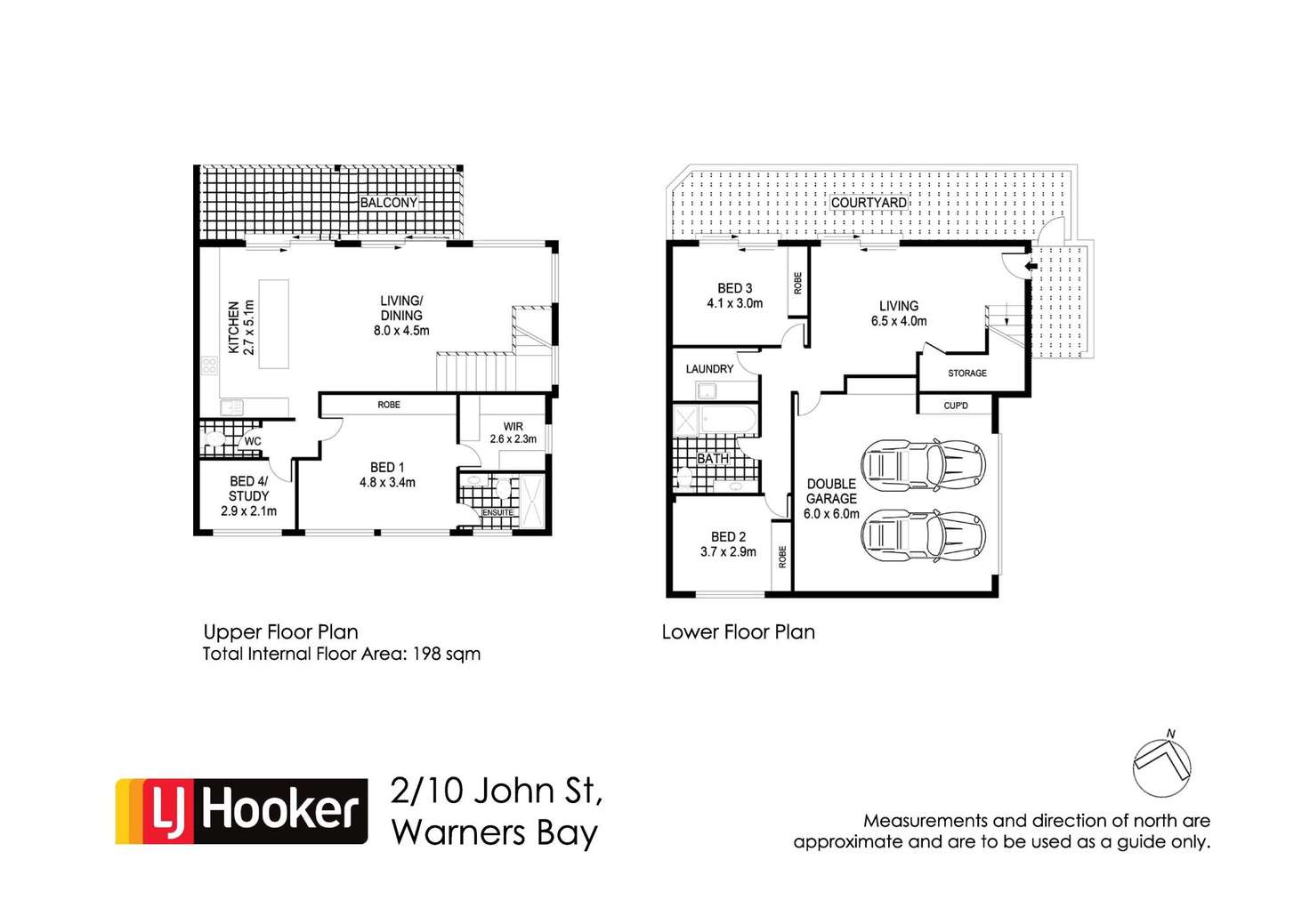 Floorplan of Homely townhouse listing, 2/10 John Street, Warners Bay NSW 2282