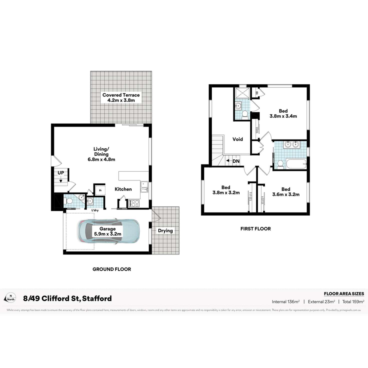 Floorplan of Homely townhouse listing, 8/49 Clifford Street, Stafford QLD 4053