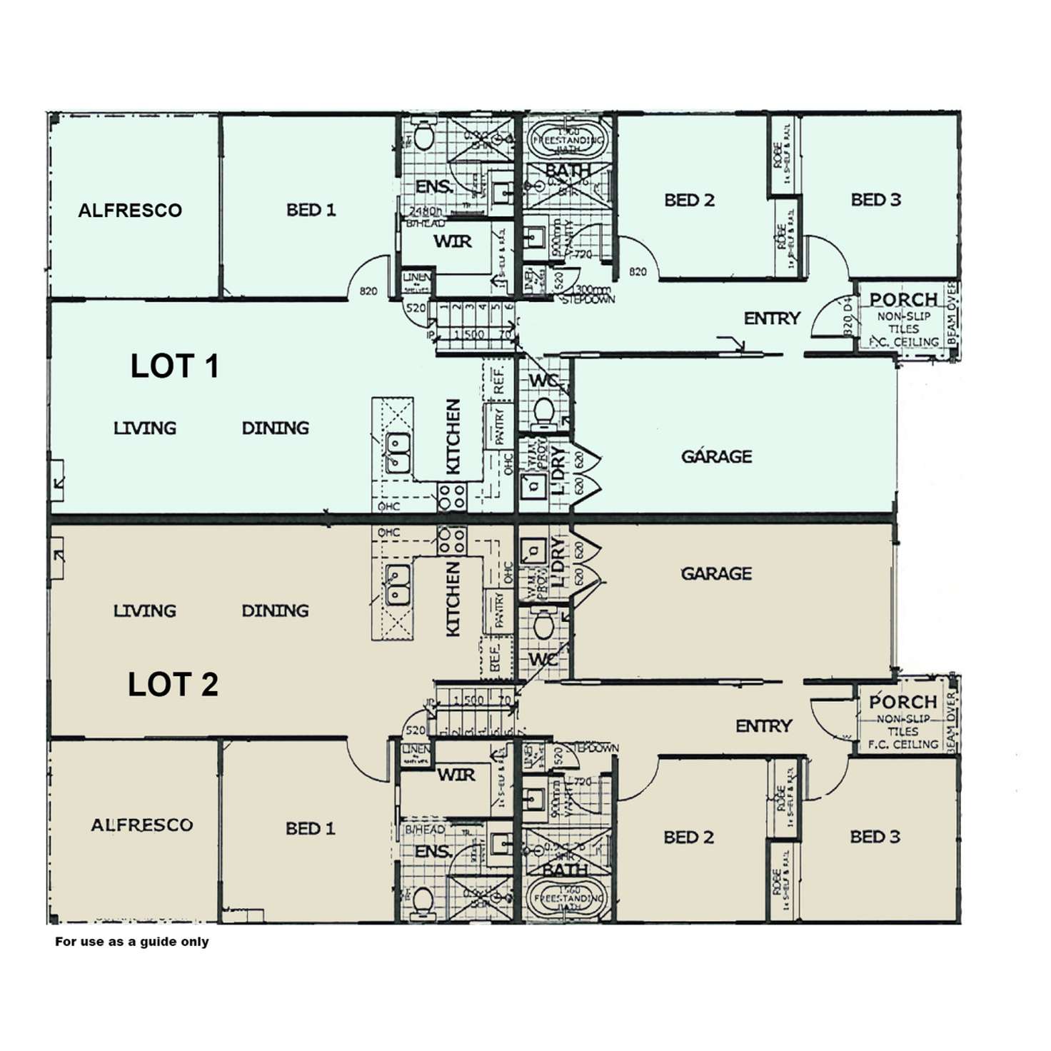 Floorplan of Homely semiDetached listing, 1/36 Liffey Avenue, Cumbalum NSW 2478