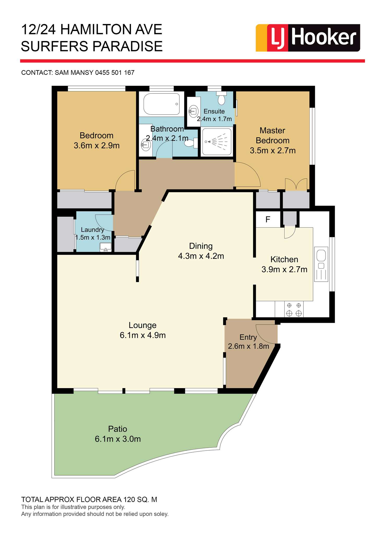 Floorplan of Homely unit listing, 12/24 Hamilton Avenue, Surfers Paradise QLD 4217