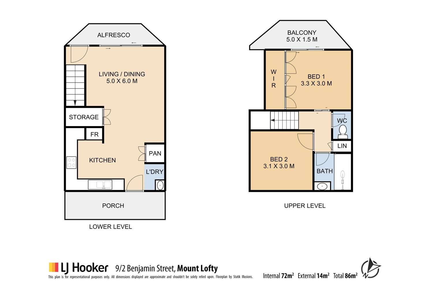 Floorplan of Homely unit listing, 9/2 Benjamin Street, Mount Lofty QLD 4350