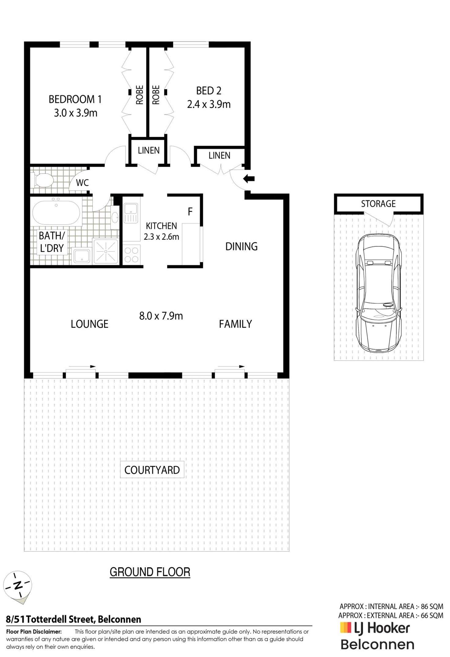 Floorplan of Homely unit listing, 8/51 Totterdell Street, Belconnen ACT 2617