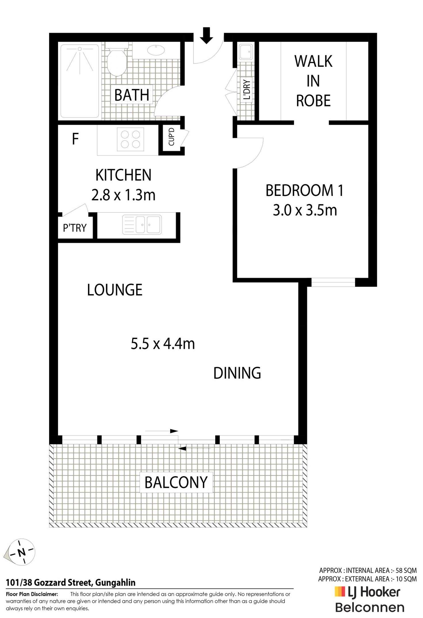 Floorplan of Homely apartment listing, 101/38 Gozzard Street, Gungahlin ACT 2912