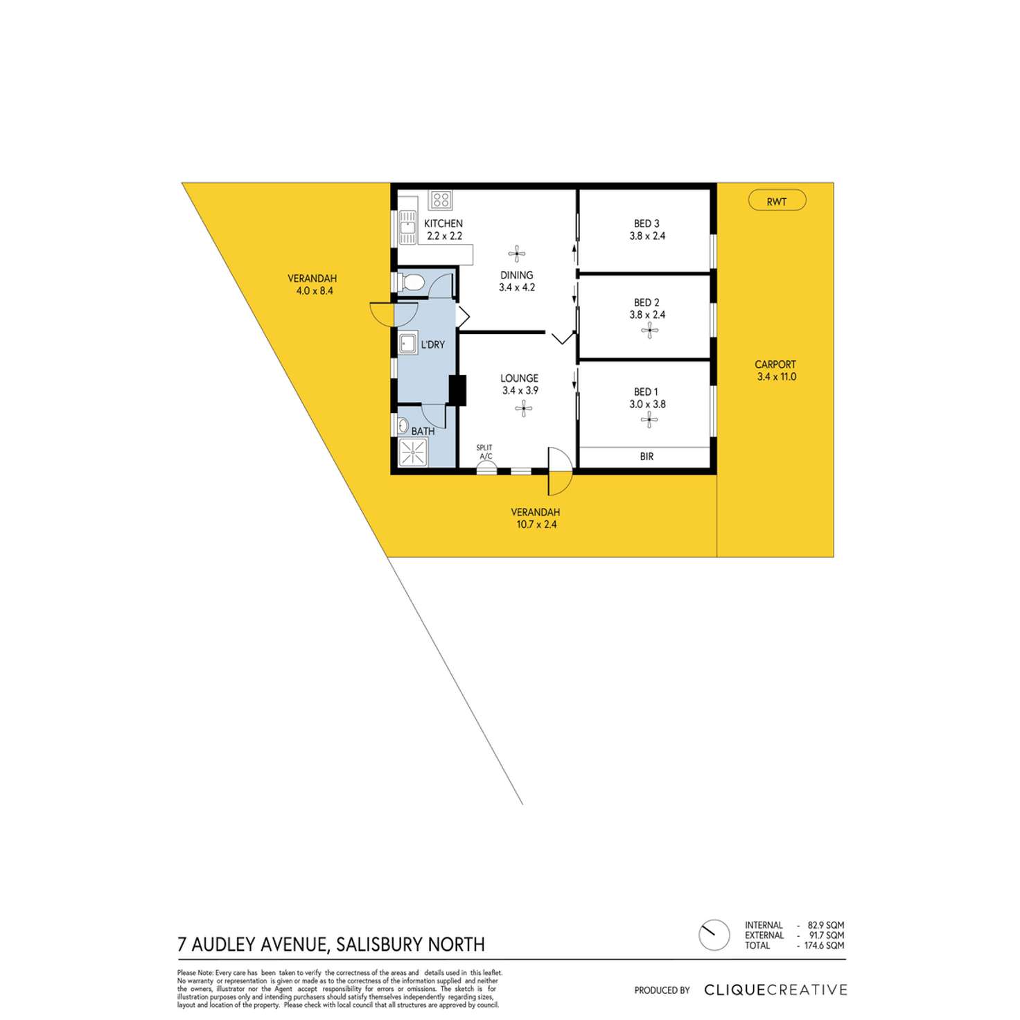 Floorplan of Homely house listing, 7 Audley Avenue, Salisbury North SA 5108