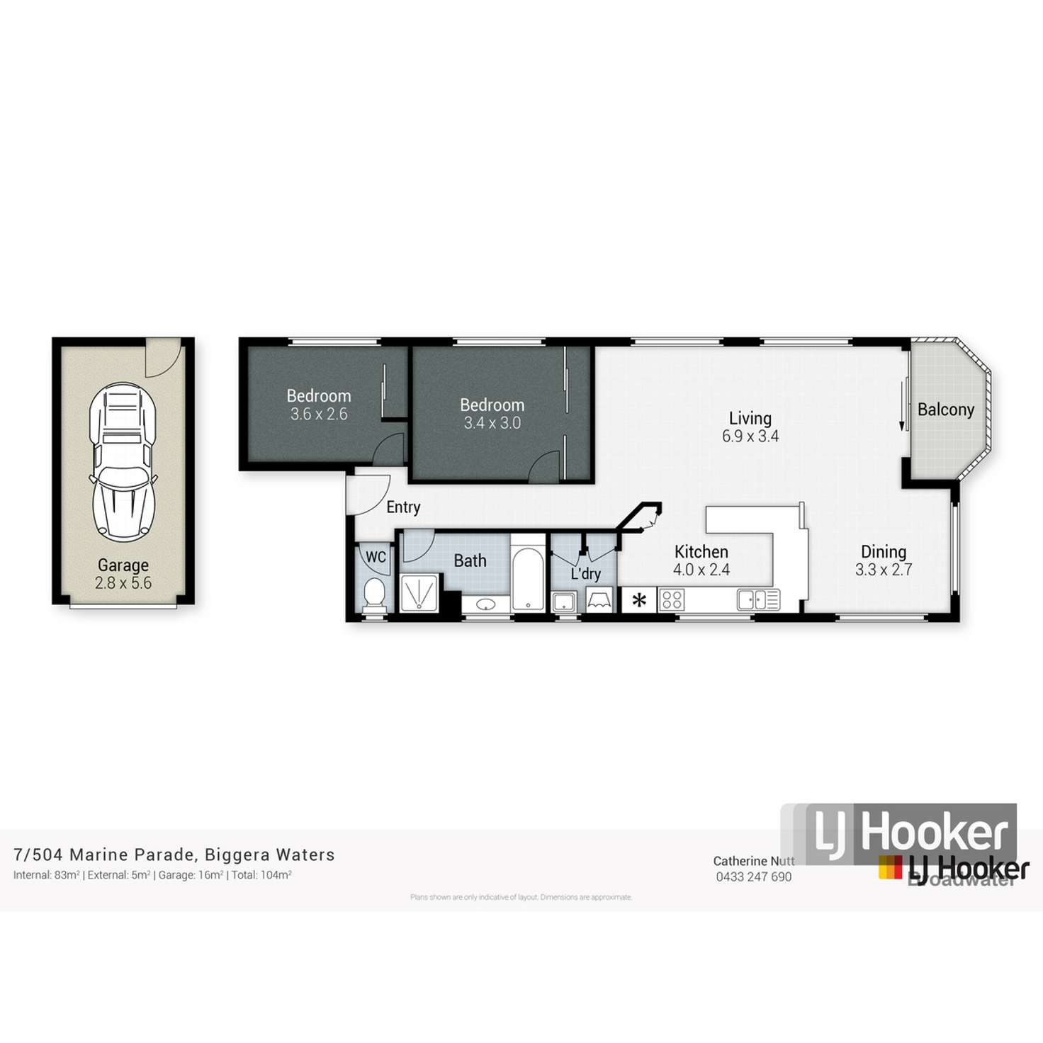 Floorplan of Homely apartment listing, 7/504 Marine Parade, Biggera Waters QLD 4216