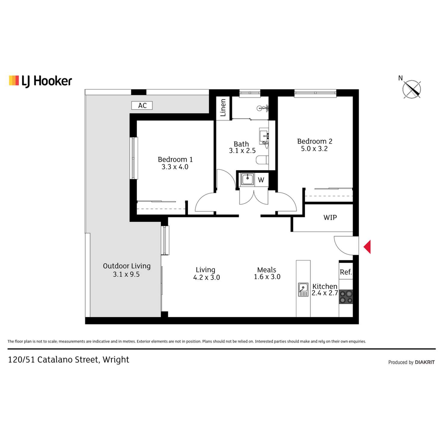 Floorplan of Homely unit listing, 120/51 Catalano Street, Wright ACT 2611